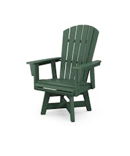 Nautical Curveback Adirondack Swivel Dining Chair - Green