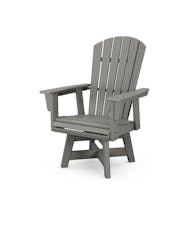 Nautical Curveback Adirondack Swivel Dining Chair - Slate Grey