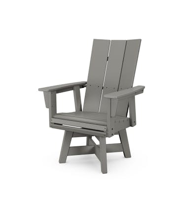 Modern Curveback Adirondack Swivel Dining Chair - Slate Grey