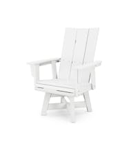 Modern Curveback Adirondack Swivel Dining Chair - White