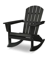 Nautical Adirondack Rocking Chair - Black
