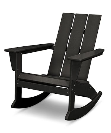 Modern Adirondack Rocking Chair - Black