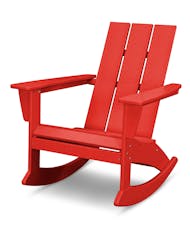 Modern Adirondack Rocking Chair - Sunset Red