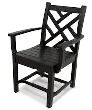 Chippendale Dining Arm Chair - Black
