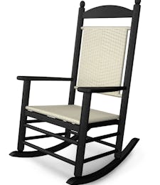 Jefferson Rocking Chair - Black with White weave