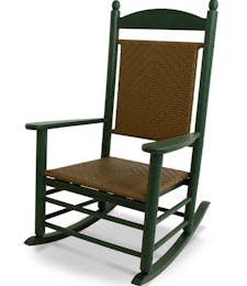 Jefferson Rocking Chair - Green with Tigerwood weave