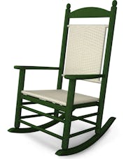 Jefferson Rocking Chair - Green with White Weave