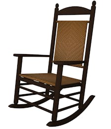 Jefferson Rocking Chair - Mahogany with Tigerwood Weave