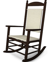 Jefferson Rocking Chair - Mahogany with White Weave