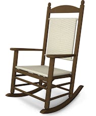 Jefferson Rocking Chair - Teak with White Weave