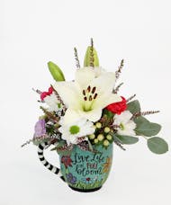 Live Life in Full Bloom Mug Bouquet