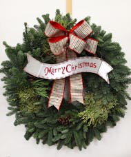 Montana Evergreen Merry Christmas Wreath