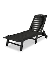 Nautical Chaise with Wheels - Black