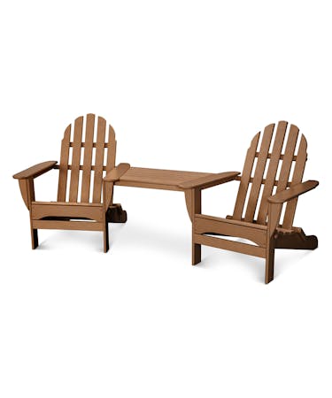 Classic Adirondack Tete A Tete Set Outdoor Furniture Gainan S