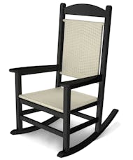 Presidential Woven Rocking Chair - Black/White