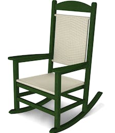 Presidential Woven Rocking Chair - Green/White