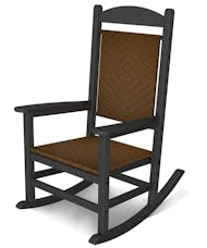 Presidential Woven Rocking Chair - Slate Grey/Tigerwood
