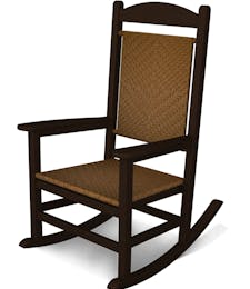 Presidential Woven Rocking Chair - Mahogany/Tigerwood