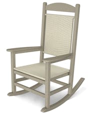 Presidential Woven Rocking Chair - Sand/White