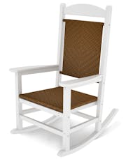 Presidential Woven Rocking Chair - White/Tigerwood