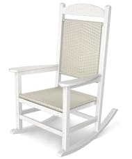Presidential Woven Rocking Chair - White/White