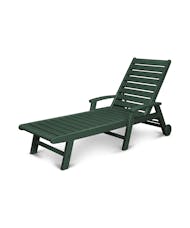 Signature Chaise with Wheels - Green