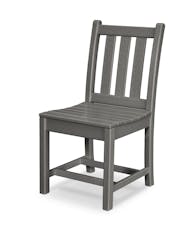 Traditional Garden Dining Side Chair - Slate Grey