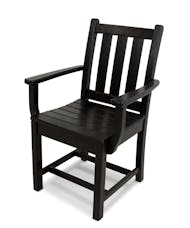 Traditional Garden Dining Arm Chair - Black