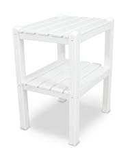 Two Shelf Side Table - White