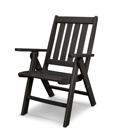 Vineyard Folding Dining Chair - Black